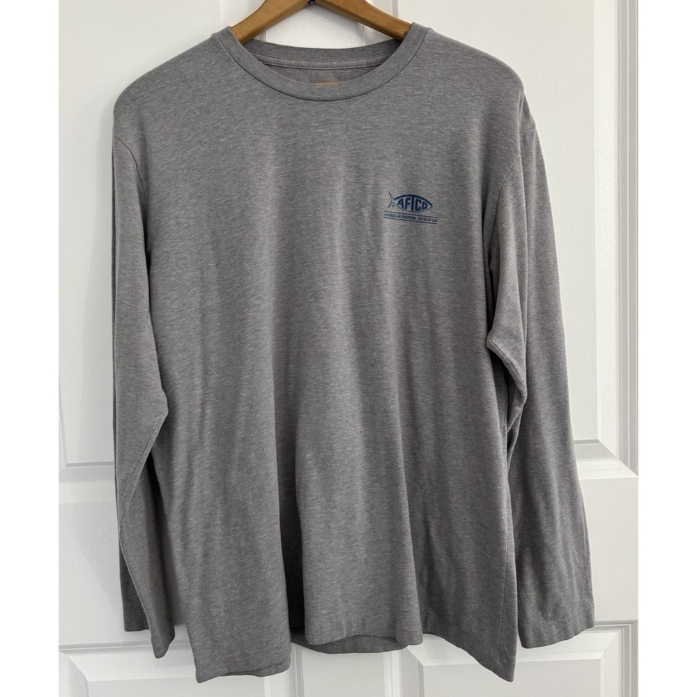 AFTCO‎ Long-sleeve Performance T-shirt Gray Men's Size Large